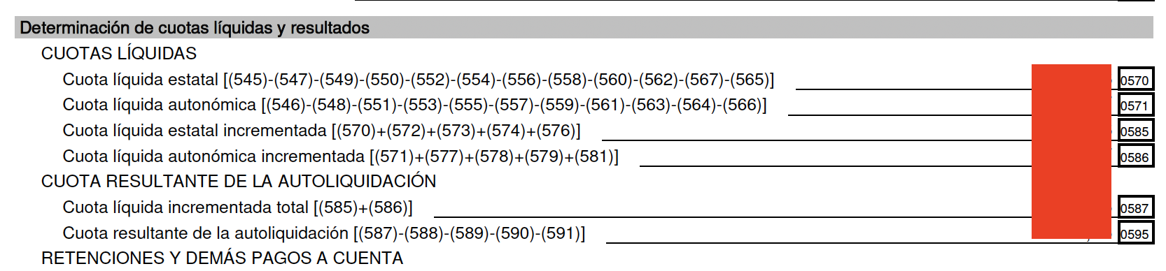 Calcular cuotas líquidas para el umbral de la beca 6000